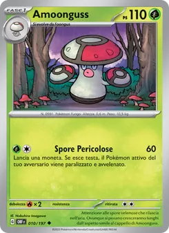 Carta Amoonguss dell'espansione Ossidiana Infuocata, numero 010/197
