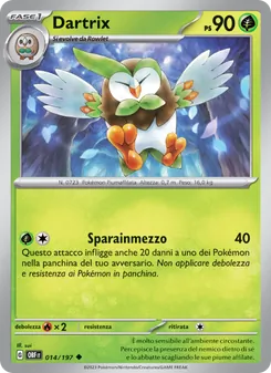Carta Dartrix dell'espansione Ossidiana Infuocata, numero 014/197