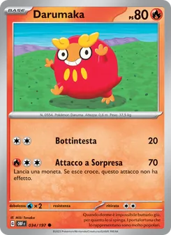 Carta Darumaka dell'espansione Ossidiana Infuocata, numero 034/197
