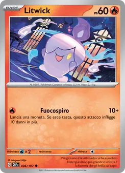 Carta Litwick dell'espansione Ossidiana Infuocata, numero 036/197