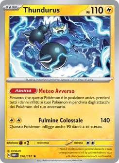 Carta Thundurus dell'espansione Ossidiana Infuocata, numero 070/197