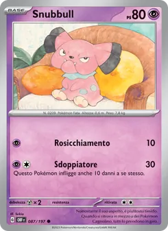 Carta Snubbull dell'espansione Ossidiana Infuocata, numero 087/197