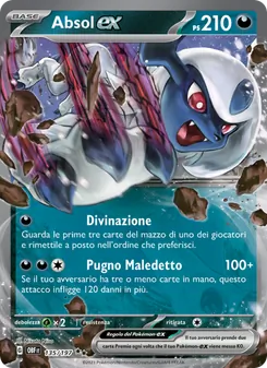 Carta Absol-ex dell'espansione Ossidiana Infuocata, numero 135/197