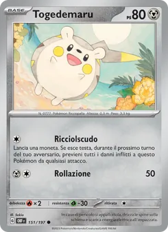 Carta Togedemaru dell'espansione Ossidiana Infuocata, numero 151/197