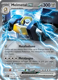 Carta Melmetal-ex dell'espansione Ossidiana Infuocata, numero 153/197