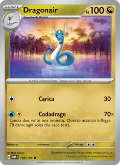 Carta Dragonair dell'espansione Ossidiana Infuocata, numero 158/197