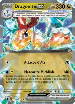 Carta Dragonite-ex dell'espansione Ossidiana Infuocata, numero 159/197