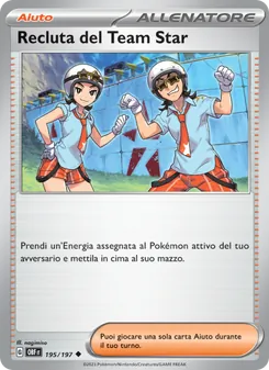 Carta Recluta del Team Star dell'espansione Ossidiana Infuocata, numero 195/197