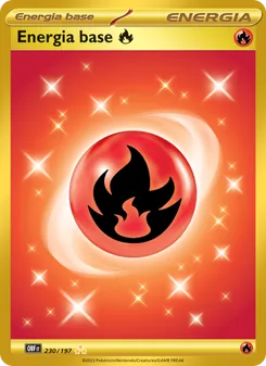 Carta Energia base Fire dell'espansione Ossidiana Infuocata, numero 230/197