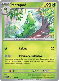 Carta Metapod dell'espansione 151, numero 011/165