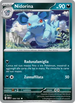 Carta Nidorina dell'espansione 151, numero 030/165
