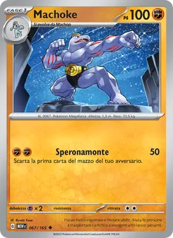 Carta Machoke dell'espansione 151, numero 067/165