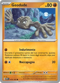 Carta Geodude dell'espansione 151, numero 074/165
