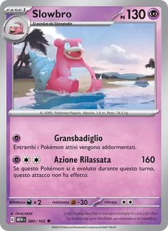 Carta Slowbro dell'espansione 151, numero 080/165