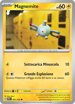 Carta Magnemite dell'espansione 151, numero 081/165
