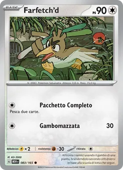 Carta Farfetch'd dell'espansione 151, numero 083/165