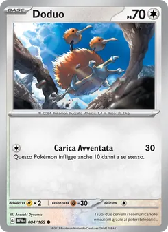 Carta Doduo dell'espansione 151, numero 084/165