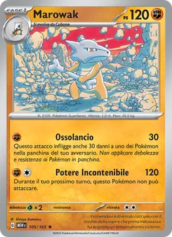 Carta Marowak dell'espansione 151, numero 105/165