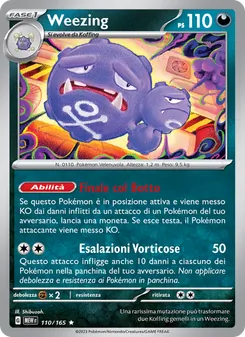 Carta Weezing dell'espansione 151, numero 110/165