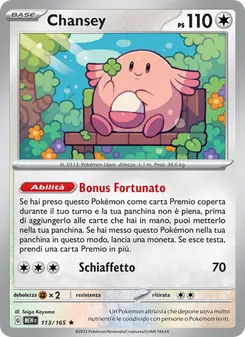 Carta Chansey dell'espansione 151, numero 113/165