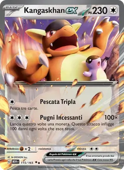 Carta Kangaskhan-ex dell'espansione 151, numero 115/165