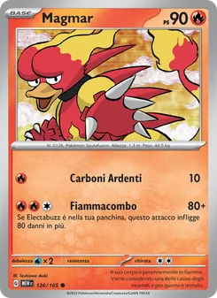 Carta Magmar dell'espansione 151, numero 126/165