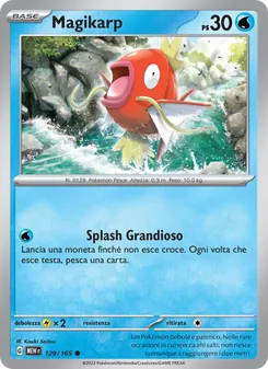 Carta Magikarp dell'espansione 151, numero 129/165