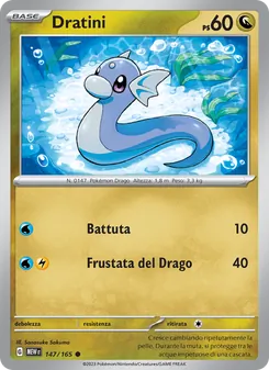 Carta Dratini dell'espansione 151, numero 147/165