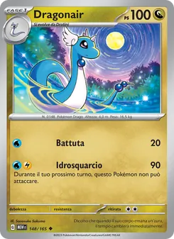 Carta Dragonair dell'espansione 151, numero 148/165