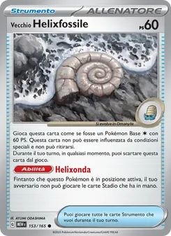 Carta Vecchio Helixfossile dell'espansione 151, numero 153/165