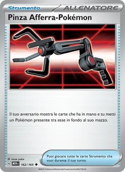 Carta Pinza Afferra-Pokémon dell'espansione 151, numero 162/165