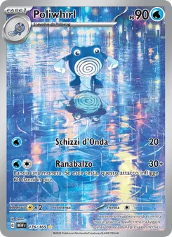 Carta Poliwhirl dell'espansione 151, numero 176/165