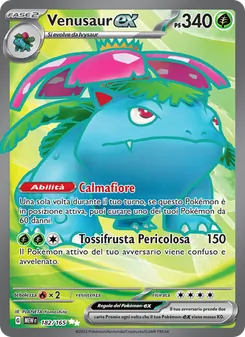 Carta Venusaur-ex dell'espansione 151, numero 182/165
