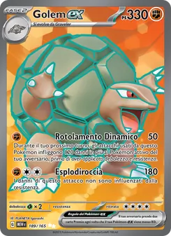 Carta Golem-ex dell'espansione 151, numero 189/165
