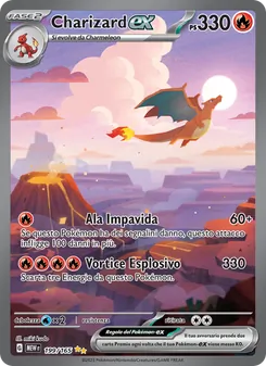 Carta Charizard-ex dell'espansione 151, numero 199/165
