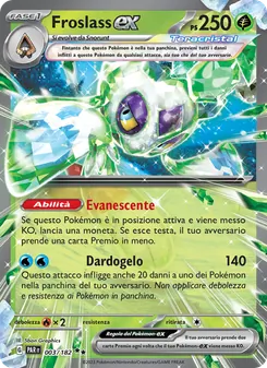Carta Froslass-ex dell'espansione Paradosso Temporale, numero 003/182