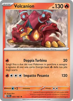 Carta Volcanion dell'espansione Paradosso Temporale, numero 022/182