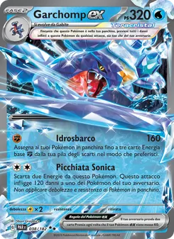 Carta Garchomp-ex dell'espansione Paradosso Temporale, numero 038/182