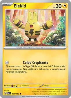 Carta Elekid dell'espansione Paradosso Temporale, numero 059/182