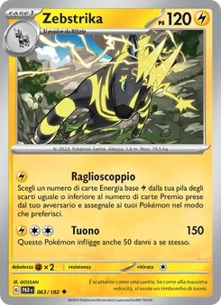 Carta Zebstrika dell'espansione Paradosso Temporale, numero 063/182