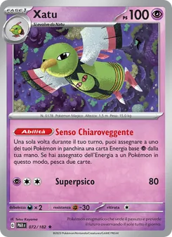 Carta Xatu dell'espansione Paradosso Temporale, numero 072/182