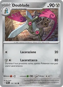 Carta Doublade dell'espansione Paradosso Temporale, numero 132/182