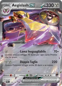 Carta Aegislash-ex dell'espansione Paradosso Temporale, numero 135/182