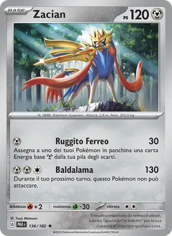 Carta Zacian dell'espansione Paradosso Temporale, numero 136/182