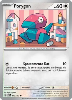 Carta Porygon dell'espansione Paradosso Temporale, numero 142/182