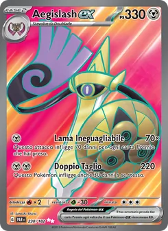 Carta Aegislash-ex dell'espansione Paradosso Temporale, numero 230/182