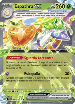Carta Espathra-ex dell'espansione Destino di Paldea, numero 006/91