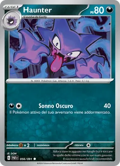 Carta Haunter dell'espansione Destino di Paldea, numero 056/91