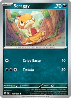 Carta Scraggy dell'espansione Destino di Paldea, numero 060/91