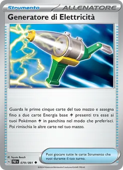 Carta Generatore di Elettricità dell'espansione Destino di Paldea, numero 079/91